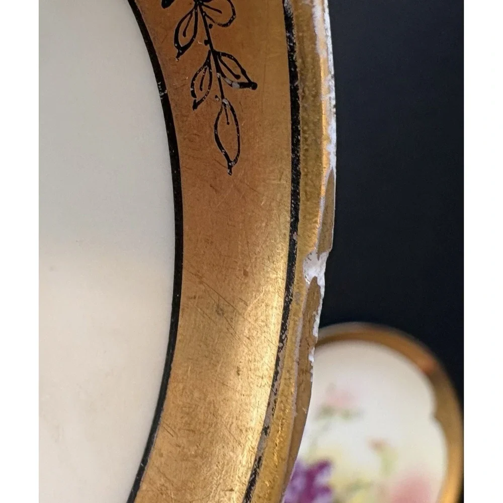 Antique Limoges A Lanternier Set of 5 c1890s Artist Signed 7
